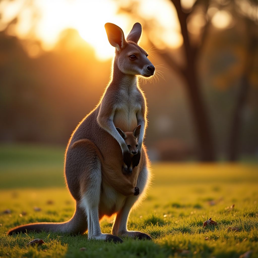 Kangaroo in its natural habitat