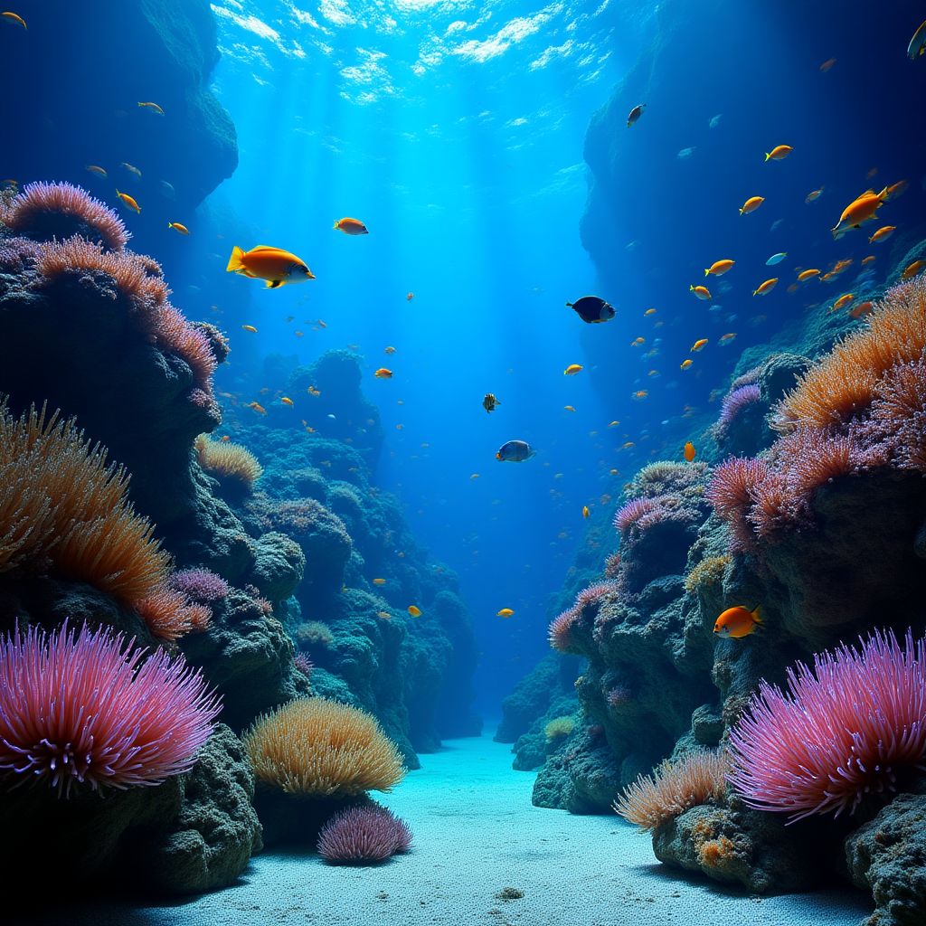 Colorful Great Barrier Reef exhibit